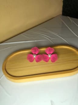 Pink floral Earrings